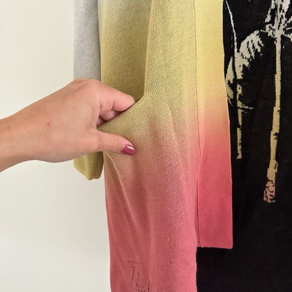 Zadig & Voltaire Austin Cosmo Open Front Ombre Cardigan Sweater M - Picture 6 of 11